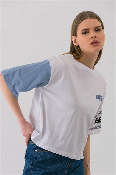 Kadın Baskı Detaylı Oversize T-shirt