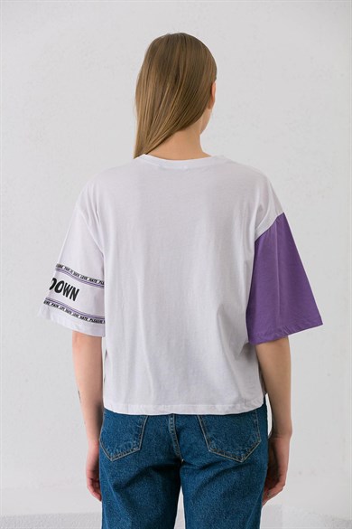 Kadın Baskı Detaylı Oversize T-shirt