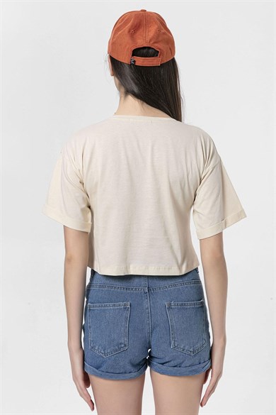 Kadın Kısa Oversize T-Shirt